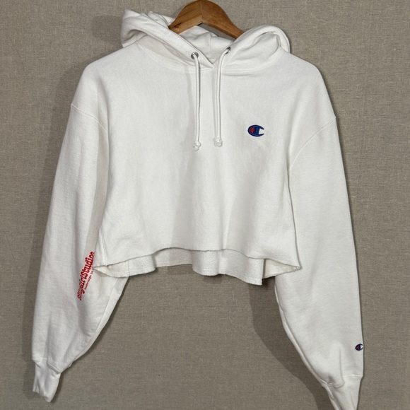 Champion Reverse Weave Surf Naked Crop Hoodie Medium - Picture 2 of 11